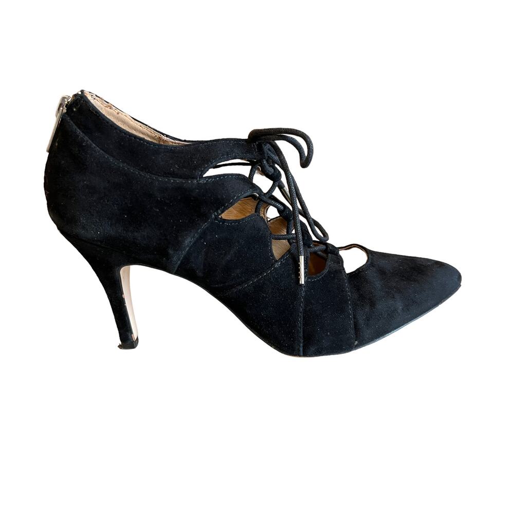 Corso Como suede Victorian lace up Lady Heels Black 7.5
